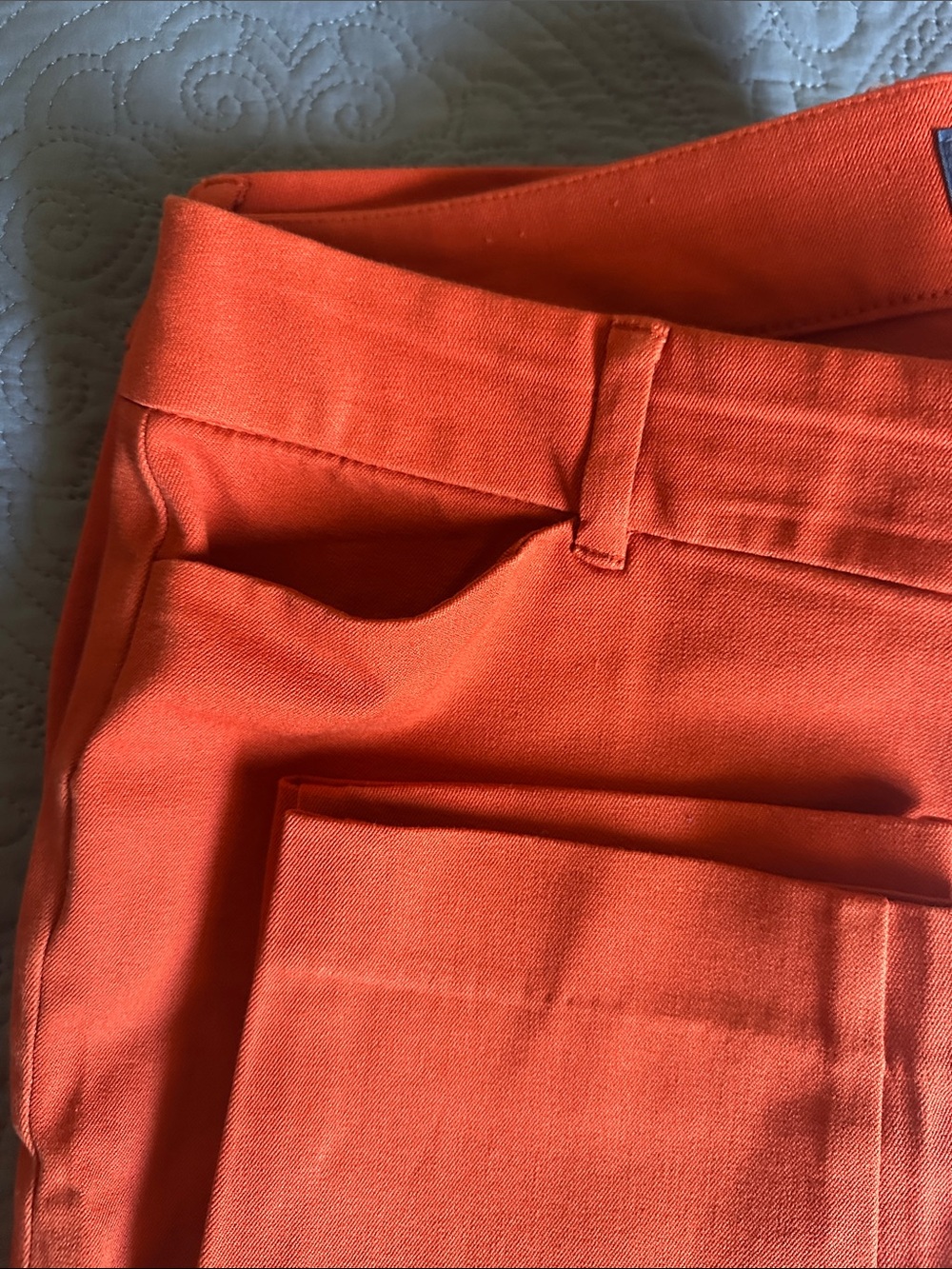 Old Navy Pixie Mid-Rise Red-Orange Straight-Leg Pants Size 12 - Picture 11 of 13